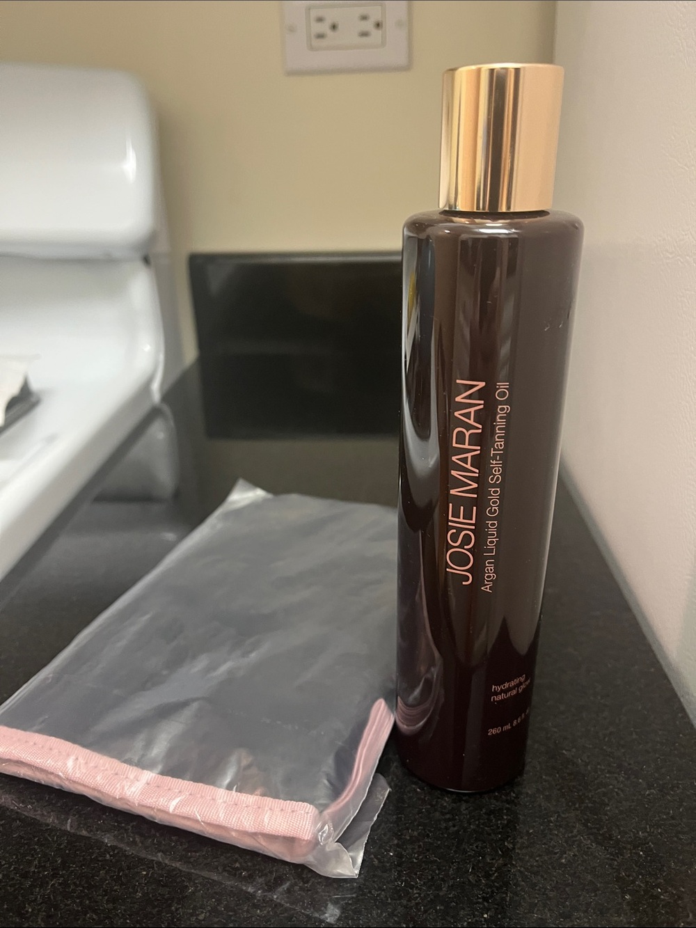 (BRAND NEW) JOSIE MARAN Argan Liquid Gold Supersize Self-Tanning Body Oil w/Mitt